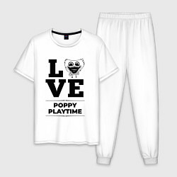 Пижама хлопковая мужская Poppy Playtime Love Classic, цвет: белый