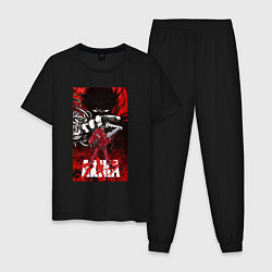 Пижама хлопковая мужская Akira anime cyberpunk, цвет: черный