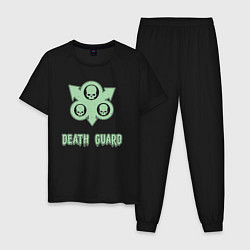 Пижама хлопковая мужская Гвардия смерти Нургла винтаж лого, цвет: черный