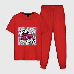 Пижама хлопковая мужская Arson j-hope BTS, цвет: красный