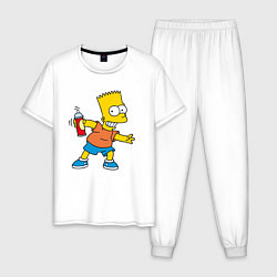 Мужская пижама Барт Симпсон с баплончиком для граффити