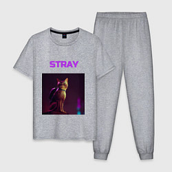 Пижама хлопковая мужская STRAY HK Project, цвет: меланж
