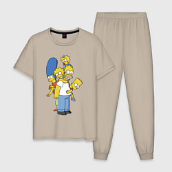 Мужская пижама Прикольная семейка Симпсонов