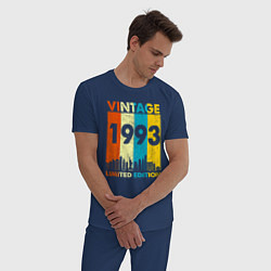 Пижама хлопковая мужская Винтаж 1993 лимитированная серия, цвет: тёмно-синий — фото 2