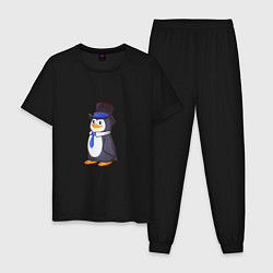 Мужская пижама Пингвин в цилиндре