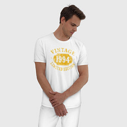 Пижама хлопковая мужская Винтаж 1994, цвет: белый — фото 2