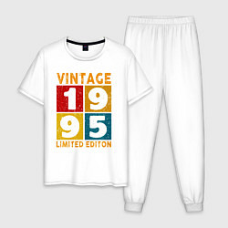 Пижама хлопковая мужская Винтаж 1995 лимитированная серия, цвет: белый