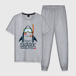 Мужская пижама Сумасшедший акуламен