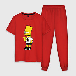 Мужская пижама Борзый Барт Симпсон - жест
