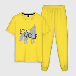 Мужская пижама LONE WOLF одинокий волк