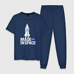 Пижама хлопковая мужская Nasa - made in space, цвет: тёмно-синий