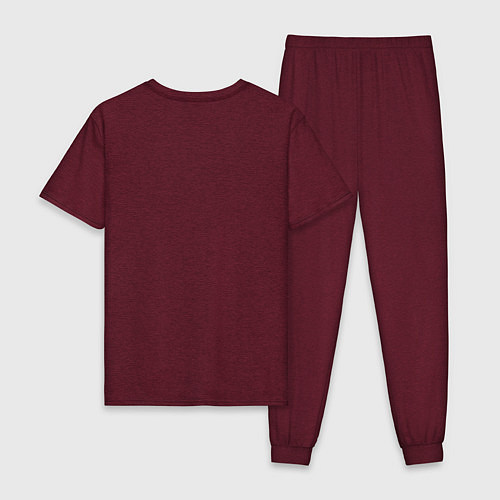 Мужская пижама Eighty Six / Меланж-бордовый – фото 2