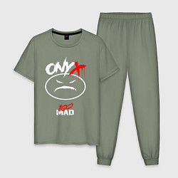 Пижама хлопковая мужская 100 Mad - Onyx, цвет: авокадо