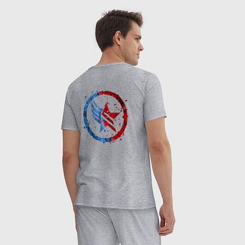 Мужская пижама Mass Effect Renegade - Paragon Combo / Меланж – фото 4