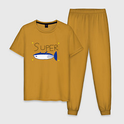 Мужская пижама БТС - Супер лосось