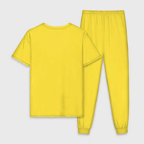 Мужская пижама Пауэр в офисе - Человек бензопила / Желтый – фото 2