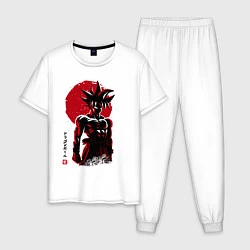 Пижама хлопковая мужская Goku Son - Dragon Ball - Japan style, цвет: белый