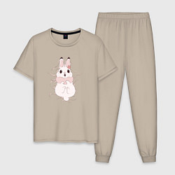 Мужская пижама Cute white rabbit