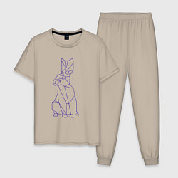 Мужская пижама Символ 2023 - Синий Кролик