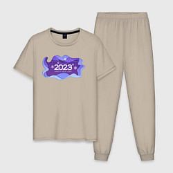 Мужская пижама Новый год 2023 объёмный арт