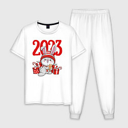 Мужская пижама Зайка в подарках 2023