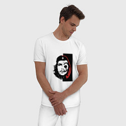 Пижама хлопковая мужская Бумаждый дом - Че Гевара, цвет: белый — фото 2