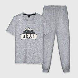 Пижама хлопковая мужская URAL, цвет: меланж