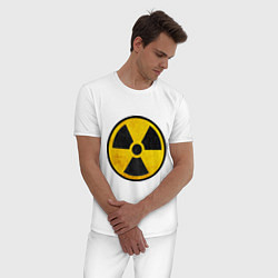 Пижама хлопковая мужская Atomic Nuclear, цвет: белый — фото 2