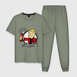 Пижама хлопковая мужская Vault boy - nuka cola, цвет: авокадо