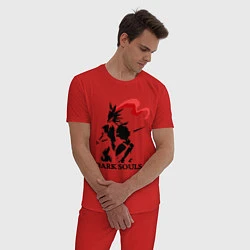 Пижама хлопковая мужская Dark Souls, цвет: красный — фото 2