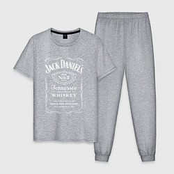 Пижама хлопковая мужская Jack Daniels, цвет: меланж