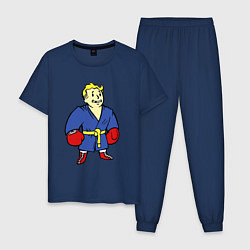 Пижама хлопковая мужская Vault boy - boxer, цвет: тёмно-синий