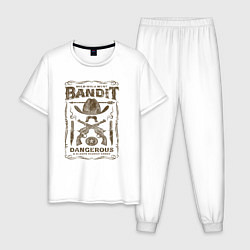 Пижама хлопковая мужская Bandit, цвет: белый