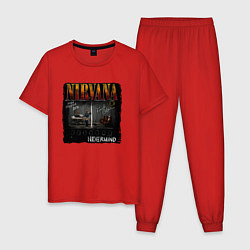 Пижама хлопковая мужская Nirvana box, цвет: красный