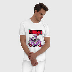 Пижама хлопковая мужская Blink bunny fuck, цвет: белый — фото 2
