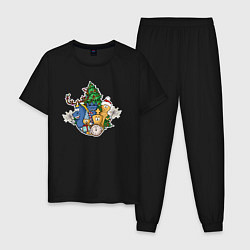 Пижама хлопковая мужская InChess New Year Limited Edition 2023, цвет: черный