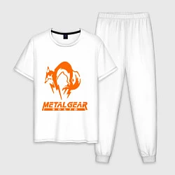 Пижама хлопковая мужская Metal Gear Solid Fox, цвет: белый