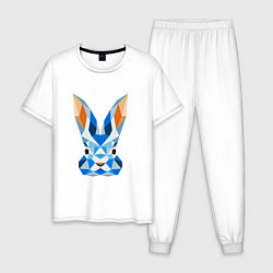 Мужская пижама Абстрактный синий кролик