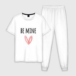 Мужская пижама Be mine - doodle heart