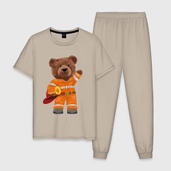 Мужская пижама Пожарный медведь
