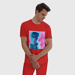 Пижама хлопковая мужская Neo-David, цвет: красный — фото 2