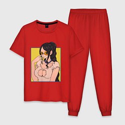 Пижама хлопковая мужская Нико Робин - One Piece, цвет: красный