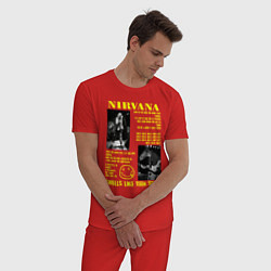 Пижама хлопковая мужская Nirvana SLTS, цвет: красный — фото 2