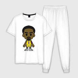 Пижама хлопковая мужская Little Kobe, цвет: белый