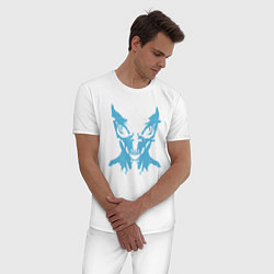 Пижама хлопковая мужская X-COM alien, цвет: белый — фото 2
