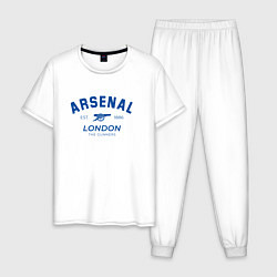 Пижама хлопковая мужская Arsenal london the gunners, цвет: белый