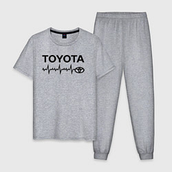 Пижама хлопковая мужская Любимая Тойота, цвет: меланж