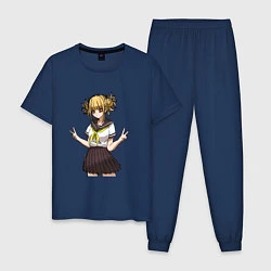 Пижама хлопковая мужская Химико Тога - Моя геройская академия, цвет: тёмно-синий