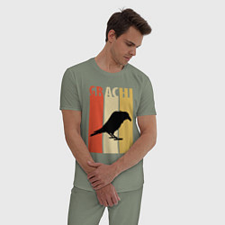 Пижама хлопковая мужская Grachi, цвет: авокадо — фото 2