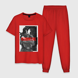 Пижама хлопковая мужская Ада Вонг - Resident evil, цвет: красный